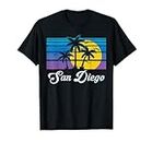 Love San Diego Fun San Diego CA Retro Palm Gift Design T-Shirt