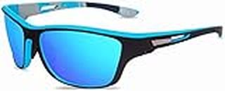 ELEGANTE UV Protected Polarized Sports Sunglasses for Men Driving Cycling Fishing Cricket Sunglasses (Blue Mirrored)-Pack of 1