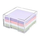Acrylic Sticky Note Holder, 3 x 3 Crystal Clear Acrylic Notepad Holder Acrylic Sticky Note Dispenser for Dorm Room and Office Desk Organizer