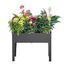 Raised Garden Bed, Metal Planter Box Elevated Garden Bed for Vegetables Flower Herb Patio (Small)