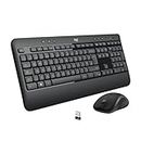 Logitech MK540 Advanced Wireless Keyboard and Mouse Combo for Windows, 2.4 GHz Unifying USB-Receiver, Multimedia Hotkeys, 3-Year Battery Life, for PC, Laptop - Black