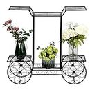 IFFANY 6-Tier Garden Cart Stand Flower Rack Display Home Flower Pot Plant Holder