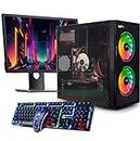 Veno Scorp Budget Gaming PC 22” Bundle Intel Core i5-16GB RAM - 500GB HDD – GT 710 2GB NOVA ARGB Gaming Case - WINDOWS 10 (Renewed)