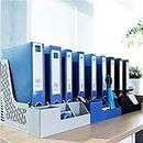 WJYLM Desk File Organizer, Office Supplies File holder Pen Case File Holder File Column Storage Basket Bookshelf Adecuado para oficina y papeleo, Azul