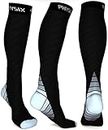 Physix Gear Compression Socks for Men & Women 20-30 mmhg Graduated Athletic for Running Nurses Shin Splints Flight Travel