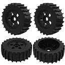 HIRCQOO RC 1/8 Snow Sand Paddles Buggy Tires 17mm Hubs Wheels with Foam Inserts Compatible with Arrma Typhon Talion 6S Losi 8IGHT Team Associated HPI Tamiya HSP 1/8 RC Off Road Buggy