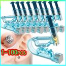 100X   Sterile Ear Piercing Gun No Pain Piercer Tool Machine Kit Stud
