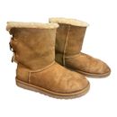 UGG Australia Bailey Bow II Womens Sz 7 Sheepskin Suede Warm Short Boots