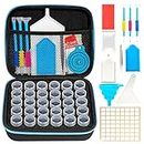 HASTHIP® 5D Diamond Painting Tools and Accessories Kits with 30 Slots Diamond Painting Storage Container, Storage Bag, Diamond Painting Trays and Pens, Tweezer and Correction tools (Without Diamonds)