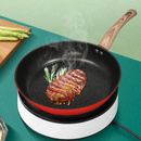 DALELEE 11" Electric Nonstick Frying Pan Skillet Cookware Heater Induction Cooktop Non Stick/Ceramic in Black/Red | 2.05 H in | Wayfair DALELEE1989