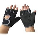 Pooja Enterprises Women's Fitness Gym Gloves/Cycling/Ridding Gloves (M, Black)