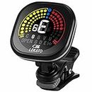 LEKATO Guitar Tuner Clip-on Tuner Rechargeable Bass Tuner Digital Guitar Chromatic Tuner Ukulele Tuner for Guitars Bass Violin Ukulele Chromatic Tuning Mode Bright Screen Display-Upgraded Version