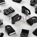 100 PACK 1/8 inch Cable Clamps Black UV Resistant Plastic Nylon Automotive