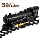 Classical Railway Train Set Steam with Smoke Simulation Model Electric Train Toy