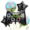 LEMONSTONE Ballons de jeu vidéo « Happy Birthday » - Décoration de jeu vidéo - Ballons en aluminium - Accessoires de fête - Décoration d'anniversaire - Ballon gamer - Décoration d'anniversaire