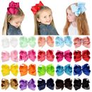 20PCS Big 6 Inch Hair Bows for Girls Grosgrain Ribbon Toddler Hair Accessories w