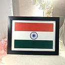 SHAYONA Indian National Flag Wooden Framed UV Print Textured Wall Art Indian Flag For Home Office 10x14 Inch Size Decorative Gift Item Synthetic wood Waterproof (Indian Flag)
