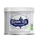 Kusmi Tea - Anastasia blanca (té orgánico) - Té orgánico blanco con bergamota y limón, 90g de mezcla de té verde y blanco de hoja suelta natural sin aditivos