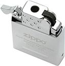 Zippo® - Mechero de gas con llama amarilla 65815, encendedor a prueba de viento recargable Zippo, hecho de metal con función "click" Zippo, color plateado, gran idea de regalo
