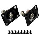RuiLing 2PCS Square Jack Output Plate Guitar Bass Jack Socket for Electric Guitar Parts and Accessories Black