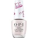 OPI Nail Lacquer, Opaque Crème Finish Nude Nail Polish, Up to 7 Days of Wear, Chip Resistant & Fast Drying, OPI 3 Barbie Limited Edition Collection, Bon Voyage to Reality, 0.5 fl oz