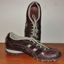 Sketchers Women’s Brown Leather & Suede  Lace Up Low Top Shoes - Size 9