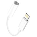 Lightning to 3.5 mm Headphone Jack Adapter,APPLE MFi Certified iPhone to 3.5mm Audio Aux Jack Adapter Dongle Cable Converter Compatible with iPhone 14 13 12 11 Pro XR XS Max X 8 7 iPad