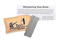 Genuine Arkansas Soft (Medium) Pocket Knife Sharpening Stone Whetstone 3" x 1" x 1/4" in Leather Pouch MAP-13A-L