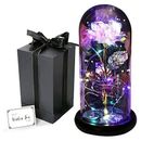 Beauty and The Beast Rose Light Up Galaxy Rose Gift for Her Enchanted Artificial