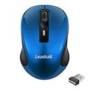 LeadsaiL Wireless Computer Mouse 2.4G USB Compact Optical Wireless Mouse Mini Quiet Wireless PC Mice, Noiseless, 4 Buttons, 3 Adjustable DPI Level Wireless Mouse for PC/Tablet/Laptop and Windows/Mac