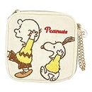 Tees Factory SN-5544140CS Snoopy Square Pouch, Charlie Brown & Snoopy H3.9 x 3.9 x 0.8 inches (100 x 100 x 20 mm)