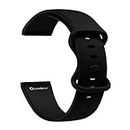 CellFAther® Silicone Sports Strap Compatible with Fitbit Sense,Sense 2,Fitbit Versa 3 & Versa 4 Smartwatches, Watch Not Included (Black-Large)