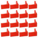 16Pcs L Shape Leg Pads, 2" x 2" Plastic Furniture Leg Cover Protector, Red
