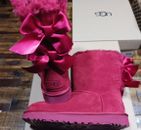 Womens Ugg Australia Bailey Bow Satin Boots Sz 7 Super Rare Color New In 📦 