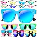 Tepsmigo Kids sunglasses bulk, Kids Sunglasses Party Favor, 16Pack Neon Sunglasses with UV400 Protection for Kids, Boys Girls Age 3-8, Goody Bag Favors, Great Gift for Pool, Birthday Party Supplies