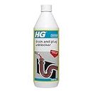 HG Drain and Plug Unblocker, 2 uses in 1 Bottle, Effectively Removes Blockages, Liquid Cleaner for Blocked Drain Pipes in Sinks or Shower Traps (1000ml)