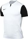 Nike Mens Short-Sleeve Soccer Jersey M Nk DF Trophy V JSY SS, White/Black/Black/Black, DR0933-100, L