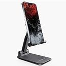 Ambrane Mobile Holding Tabletop Stand, 0-135 Perfect View, Height Adjustment, Wide Compatibility, Multipurpose, Anti-Skid Design (Twistand, Black)
