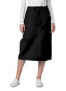 Adar Women Medical Nurse Uniform Mid Calf Length Drawstring 2 Pocket Scrub Skirt