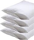 Dependable Industries Deluxe Zippered Vinyl Pillow Covers 4-Pack - 20"x29" Waterproof Protectors, Ideal for Home, Hotel, Hospital - Long-Lasting Pillow Protection