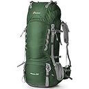 Mountaintop 80L Internal Frame Hiking Backpack Camping Backpack for Men Women Travel,Trekking With Rain Cover