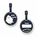 SetGo Cute Animal Name Tag for Kids, Plastic Backpack Tag, Set of 2, Cute Customized Tag – Great for Boys and Girls at School and Daycare (Sheep)