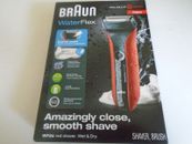 Afeitadora eléctrica para hombre Braun Waterflex 3 hojas WF2S baño rojo hacha resistente al agua