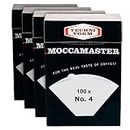 Technivorm Moccamaster 85022 - Filtros n.º 4 de papel, color blanco | Pack 4 cajas x 100 filtros