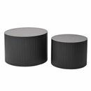 Wave Stripe Round Coffee Table Set For Living Room