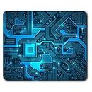 Blue Computer Chip Electronicâ€‹s Gamer Mouse Mat Pad Computer PC Laptop Gaming Office Home Desk Accessory Gadget 16935