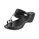 Walkway Women Black Synthetic Wedge Heel Slip -on Sandal UK/5 EU/38 (32-244)