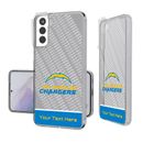 Los Angeles Chargers Personalized Endzone Plus Design Galaxy Clear Phone Case