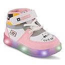 Redburg Kids LED Light Up Shoes, Unisex Fashionable LED Sneakers, Shoes for Boys Girls, Casual Shoes for Kids, Outdoor, Sports, Running Shoes(Pink)