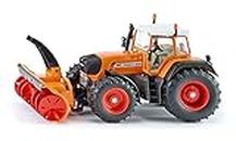 SIKU Farmer Fendt Tractor with Snow Blower, Colore Arancione, 3660